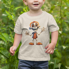 Orange Skeleton Boy Kids Halloween Character Design