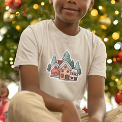 Cute Snowy Christmas Village Kids Christmas Design