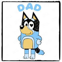 BLUEY Bandit Dad Blue Kids TV Design