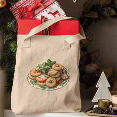 Christmas Biscuits Cookies On A Plate Pattern Design