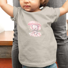 Cute Pink Elephant Clouds Umbrella Pattern Design