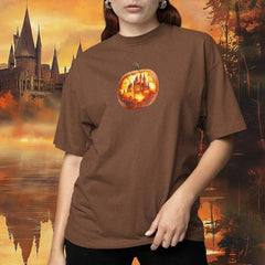 Harry Potter Themed Pumpkin Hogwarts Pattern Design