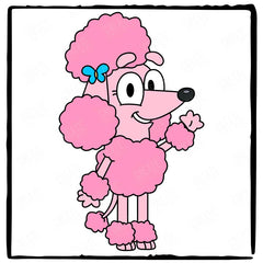 BLUEY Coco Waving Right Blue Kids TV Design
