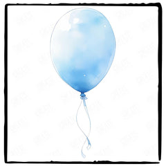 Cute Blue Single Balloon Pattern Design