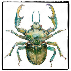 Pretty Nature Green Bug Pattern Design