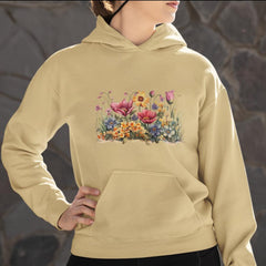Bunch of Wild Flowers Plants Yellow Pink Design 1