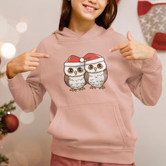 Cute Owls In Hats Kids Christmas Character Design