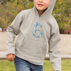 Blue Number Six Birthday Pattern Design