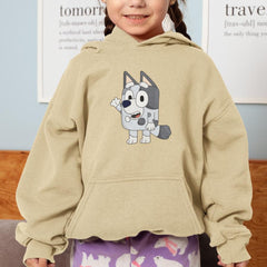 BLUEY Muffin Heeler Dog Waving Pose Kids TV Design