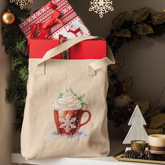 Christmas Chocolate Drink Snowflake Pattern Design