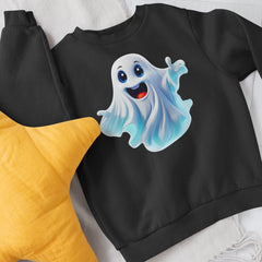 Blue and White Happy Ghost Ghoul Kids Halloween Character Design