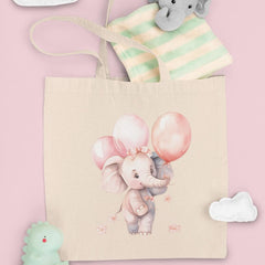 Cute Pink Elephant Bday Balloons Pattern Design