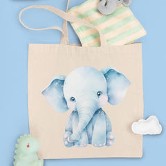 Blue Cute Elephant Pattern Design