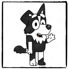 BLUEY Mackenzie Standing Waving Blue Kids TV Design