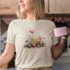 Bunch of Wild Flowers Plants Yellow Pink Design 2