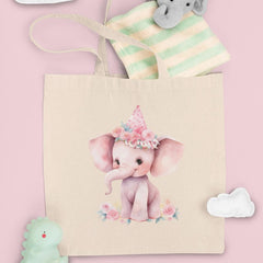 Cute Pink Elephant Bday Hat Pattern Design