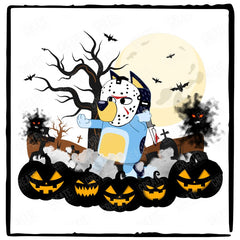 BLUEY Halloween Dancing In Pumpkins Design