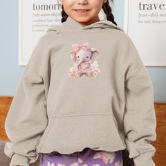 Cute Pink Baby Elephant In A Dress Pattern Design