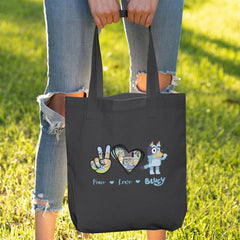 BLUEY Peace Love Bluey Blue Kids TV Design