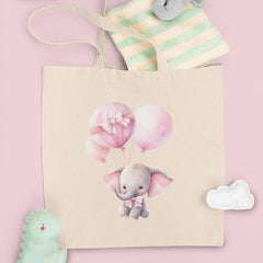 Cute Pink Elephant Birthday Balloons Pattern Design