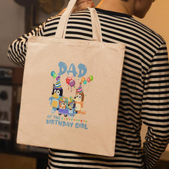 BLUEY Family Dad Of The Bday Girl Blue Kids TV Design