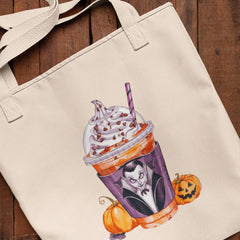 Halloween Coffee Spooky Vampire Fall Pattern Design
