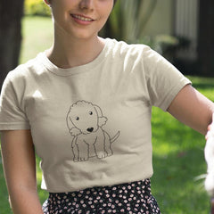 Cute Dog Bedlington Outline Animal Lover