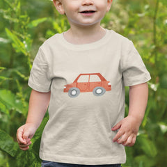 Cartoon Red Classic Car Kids Baby Pattern Design