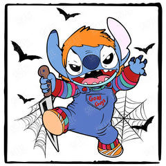 Halloween Stitch Chuckie Kids Cartoon Design