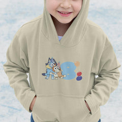 Happy Bluey & Bingo Character 8th Birthday Balloons Number Design