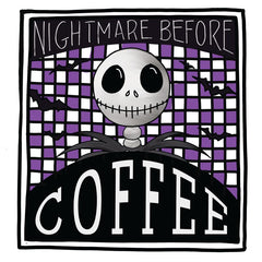 Nightmare Before Coffee Jack Skellington Checkerboard Halloween Design