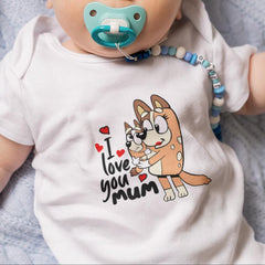 BLUEY Mum Chilli I Love You Mum Blue Kids TV Design