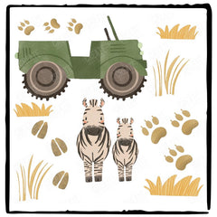 Kids Cute Characters Zebra Paws Animals