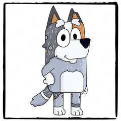 BLUEY Grandpa Bob Happy Blue Kids TV Design