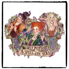 Hocus Pocus Sanderson Sisters I Put a Spell on You Vintage Halloween Design