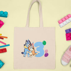 Happy Bluey & Bingo Character 3rd Birthday Balloons Number Design