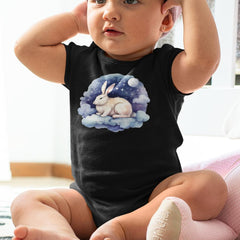 Purple Sky Sleepy Bunny Rabbit Design