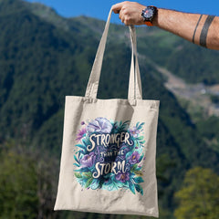 Stronger Than The Storm Blue and Purple Affirmation Design