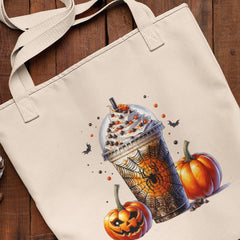 Halloween Coffee Spider Fall Pattern Design