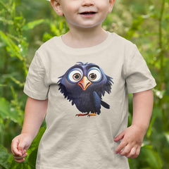 Black Cartoon Raven Bird Kids Halloween Design