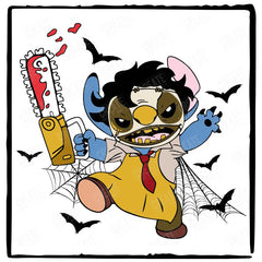 Halloween Stitch With Saw Kids Cartoon Design