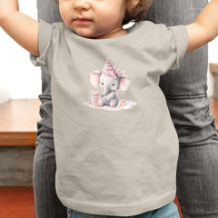 Cute Pink Elephant Pilot Plane Pattern Design