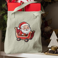 Cute Santa In Sleigh Kids Christmas Character Design