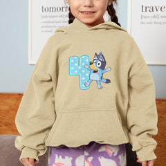 Happy Bluey Character 4th Birthday Number Design