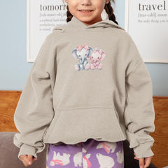 Cute Pink And Blue Two Elephants Pattern Design