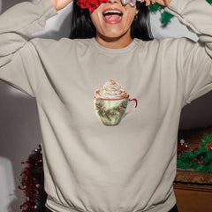 Christmas Chocolate Drink Mistletoe Pattern Design