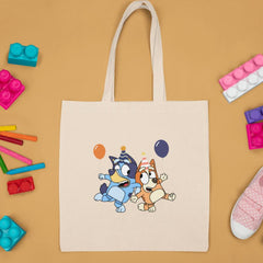 Birthday Happy Bluey And Bingo With Balloons