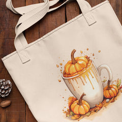 Halloween Coffee Pumpkin Spice Pattern Design