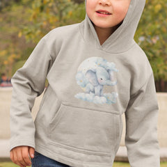 Blue Elephant Clouds Stars Pattern Design