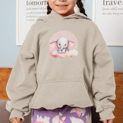 Cute Pink Elephant Circle Stars Pattern Design